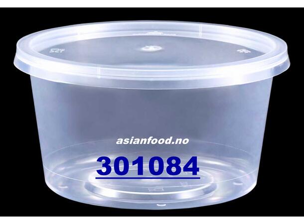 Microwave round tray transp. + LID Hop nhua tron 450ml - 500pcs