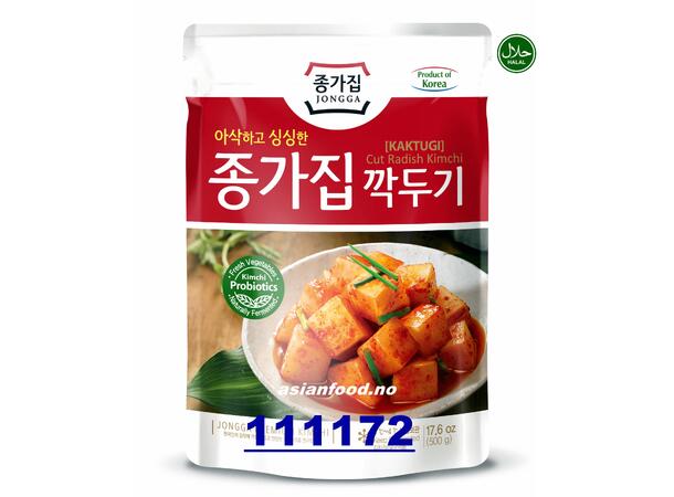 JONGGA Kaktugi cut radish kimchi (4*C) Kim chi KOREA 10x500g  KR
