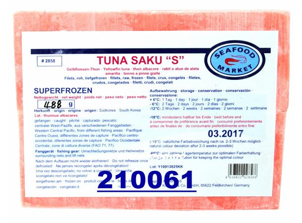 SEAFOOD MARKET Saku yellow tuna 5kg -60c Ca Ngu sushi khuc (400 - 700g)  KR