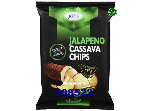 JANS Jalapeno cassava chips 12x84g Banh chips khoai mi  ID