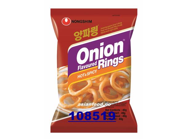 NONGSHIM Onion rings -  Hot & Spicy Banh hanh chips Korea 20x40g  KR