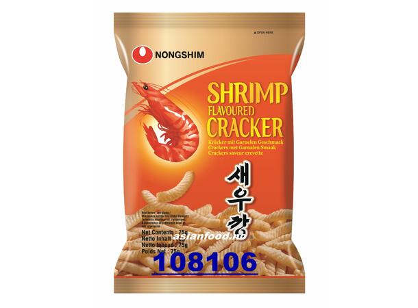 NONGSHIM Shrimp cracker REGULAR 20x75g Banh phong tom  KR