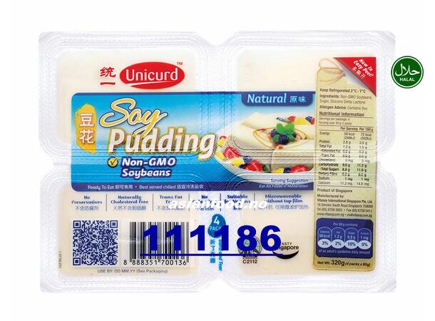 UNICURD Natural soy pudding 12x(4x80g) Dau hu non an lien  SG